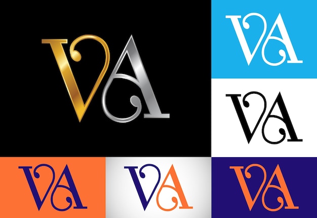 Initial Letter V A Logo Design Vector Graphic Alphabet Symbol For Corporate Business Identity