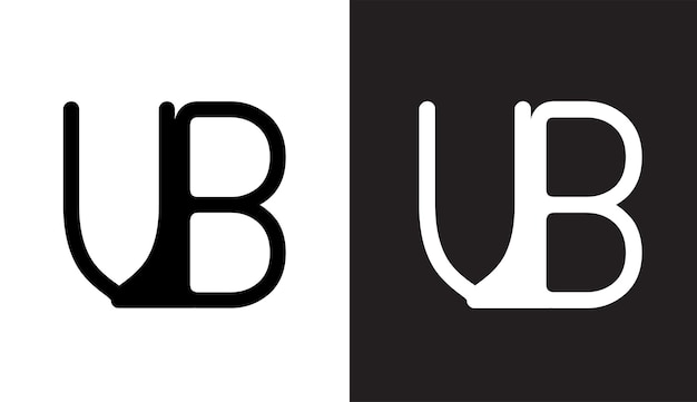 頭文字 vb ロゴ デザイン クリエイティブ モダン シンボル アイコン モノグラム