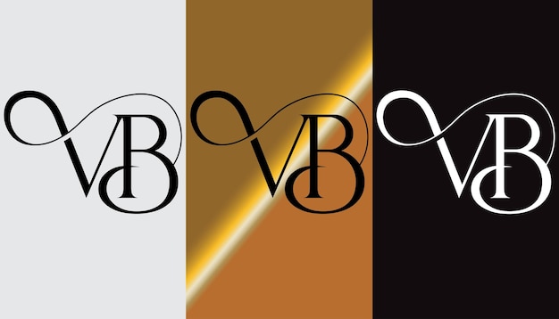 Initial letter VB logo design creative modern symbol icon monogram