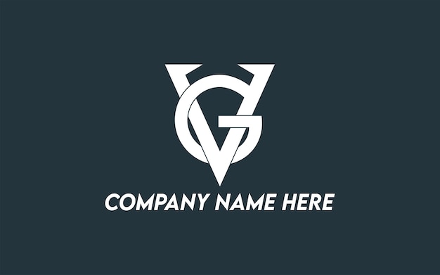 Initial letter vg logo design or gv logo design vector design template