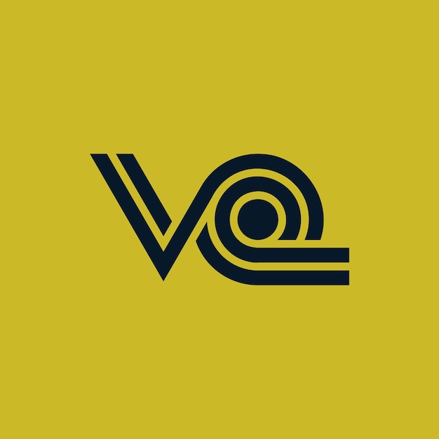 Vector initial letter vq or qv monogram logo