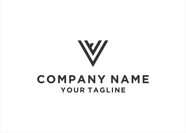 initial Letter VT Logo Design Vector