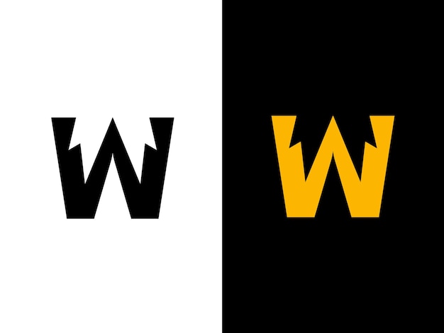 Начальная буква W Electric Logo креативная буква W Electric векторный шаблон логотипа