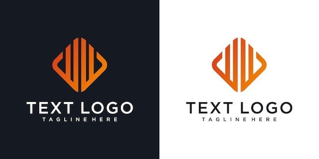 initial letter w logo design template