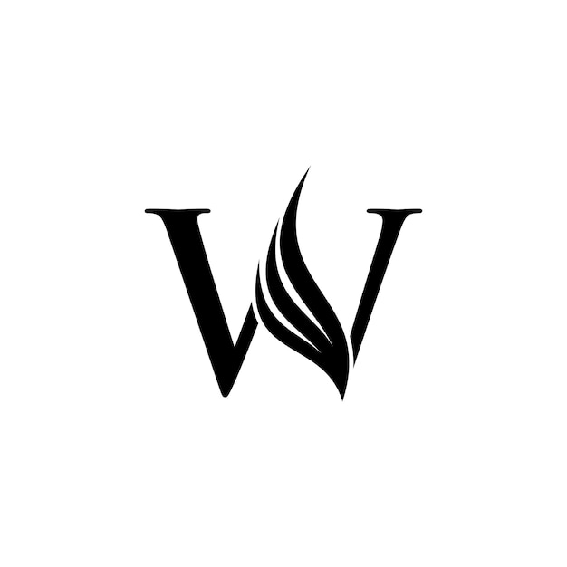 Initial letter w logo vector template