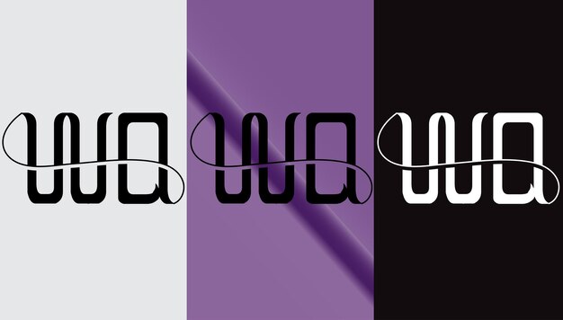 초기 문자 wq 로고 디자인 크리에이티브 모던 심볼 아이콘 모노그램