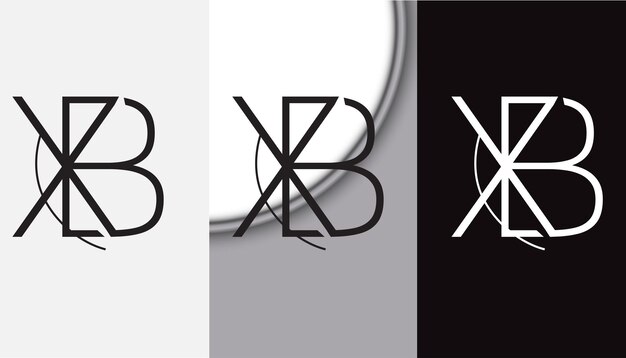 Первоначальная буква XB дизайн логотипа креативный современный символ иконка монограмма
