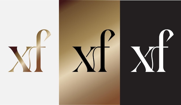 Initial letter xf logo design creative modern symbol icon monogram