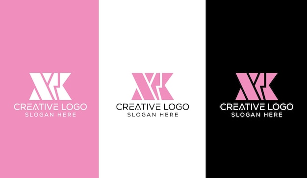 Первоначальная буква XK Дизайн логотипа Монограмма Creative Modern Sign Symbol Icon