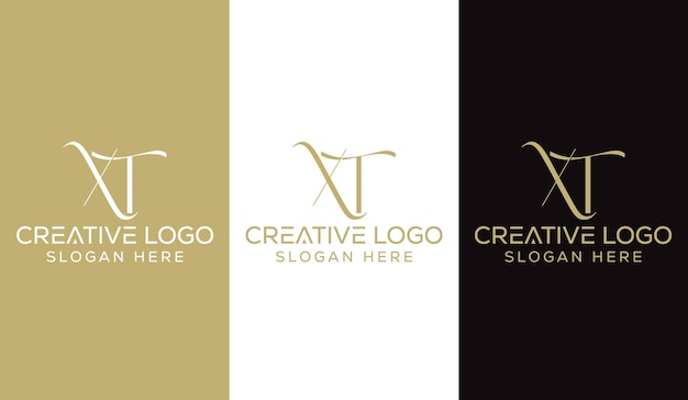 Initial Letter XT Logo Design Monogram Creative Modern Sign Symbol Icon