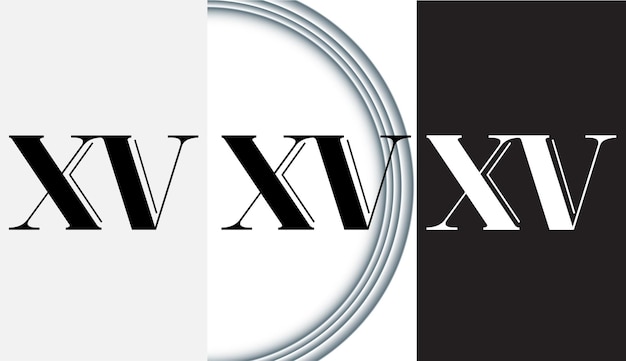 Initial letter XV logo design creative modern symbol icon monogram