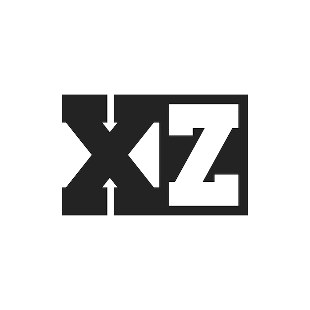 イニシャル・レター・XZ ロゴデザイン テンプレート XZ ロゴ