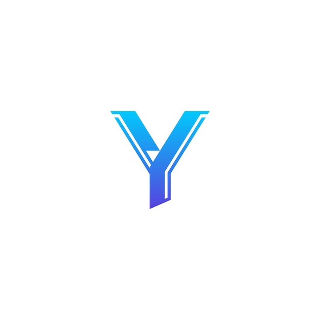 Vector initial letter y logo design