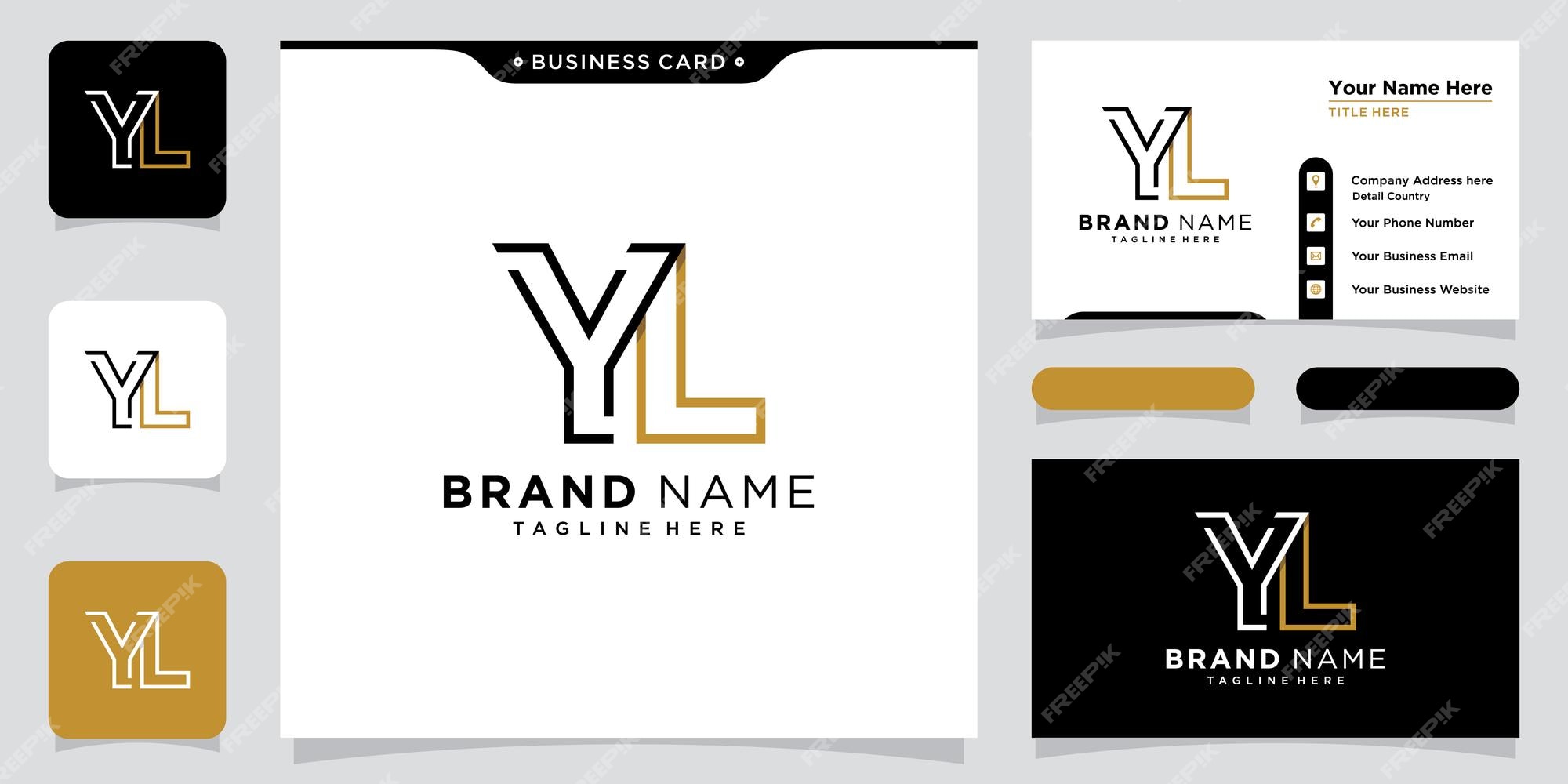 Premium Vector  Initial letter yl logo design template