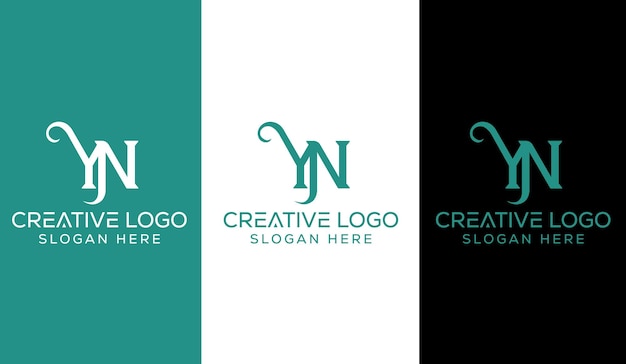 Lettera iniziale yn logo design icona simbolo moderno creativo