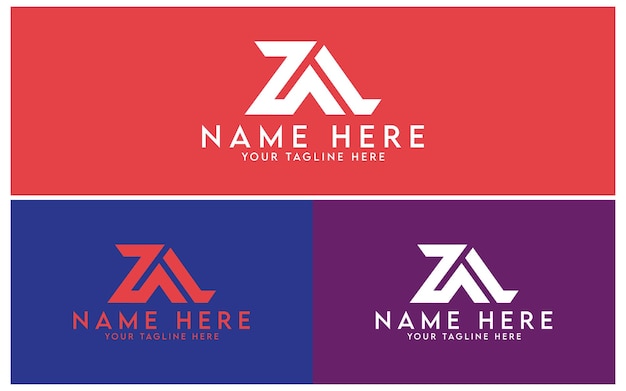 Initial Letter ZA Logo Design Suitable for business consulting group company real estate