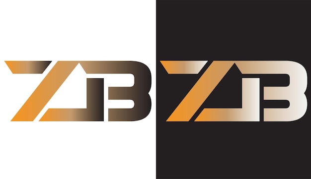 Vettore lettera iniziale zb logo design creativo moderno simbolo icona monogramma