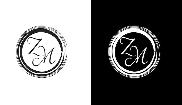 Vector initial letter zm logo design creative modern symbol icon monogram