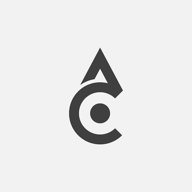 Вектор Шаблон векторного дизайна логотипа начальных букв a и c.