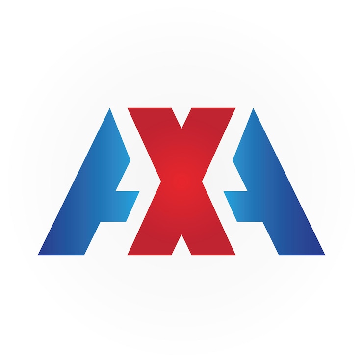 Vector initial letters axa logo design vector template