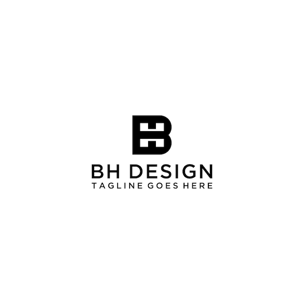 Initial Letters bhhb abstract company Logo Design vector