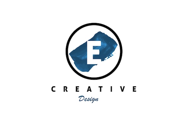 Начальные буквы E дизайн шаблона логотипа в округлой форме Элементы шаблона логотипа иконки