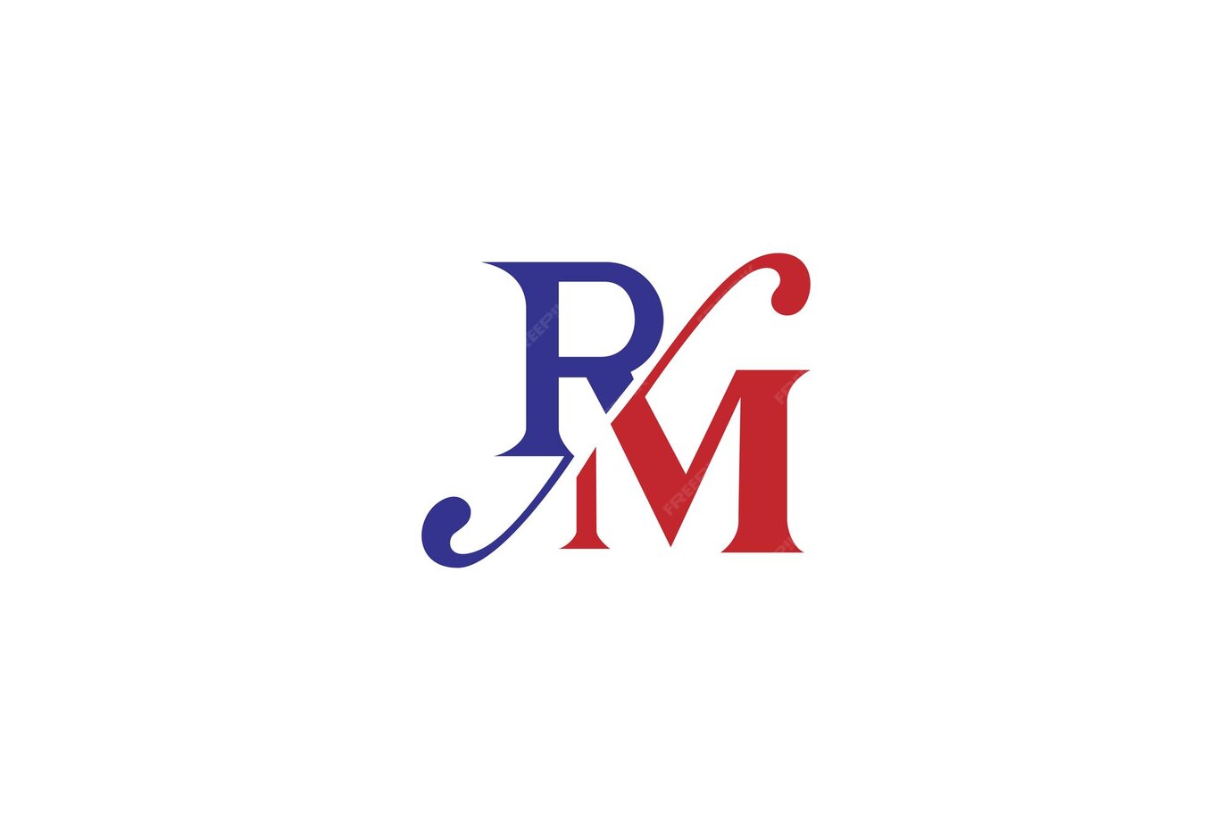 Premium Vector | Initial letters r and m rm mr letter logo monogram