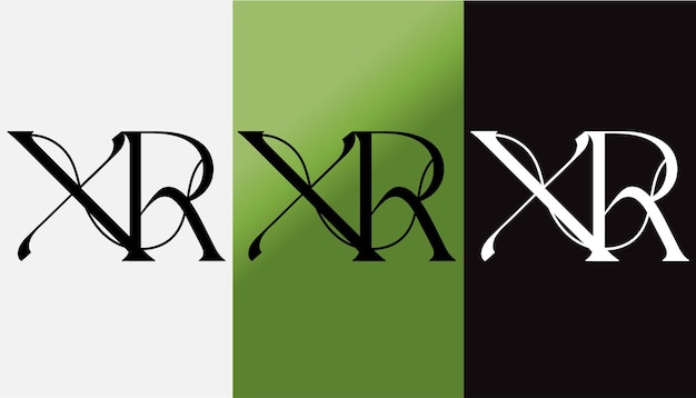 頭文字XRロゴデザインクリエイティブモダンシンボルアイコンモノグラム