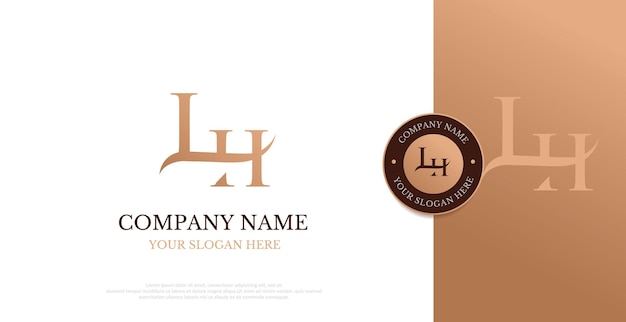 Первоначальный вектор дизайна логотипа LH