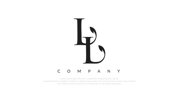 Первоначальный вектор дизайна логотипа LL