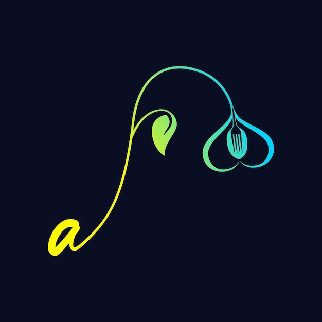 Первоначальный логотип Абстрактный изолированный ресторан, еда, фитнес-векторный шаблон
