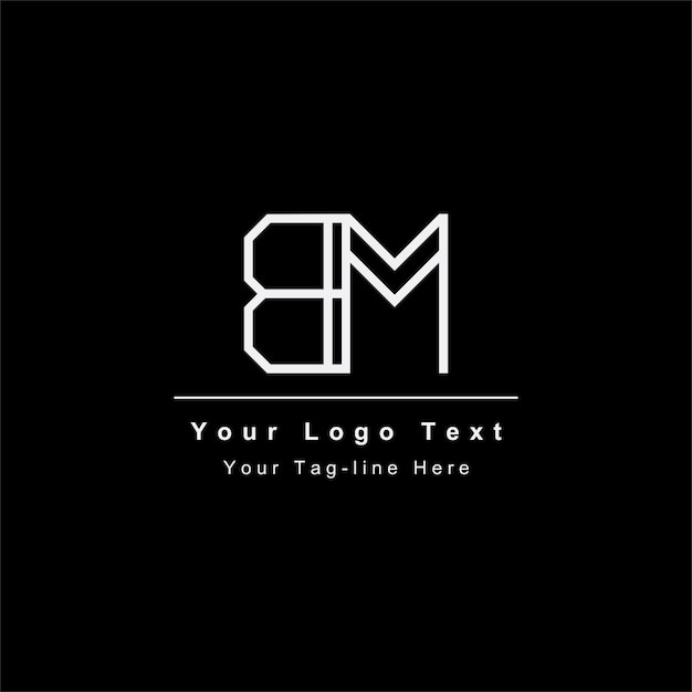 Initial logo bm or mb logo template icon