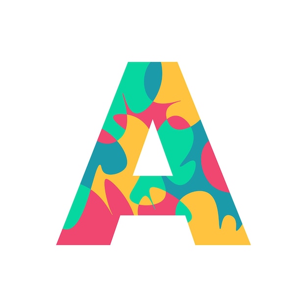 A initial logo creative colorful concept