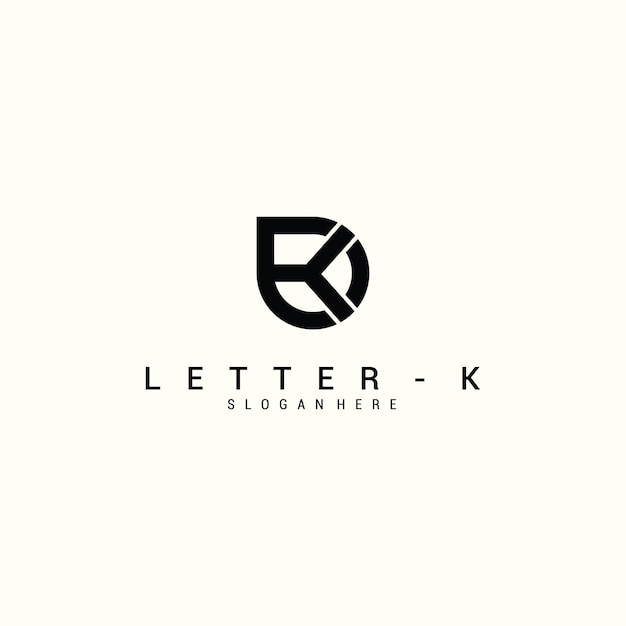 Initial logo k round premium vector premium vector Premium Vector