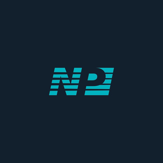 initial logo letters N and P vector