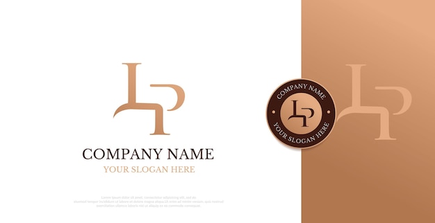 Initial LP Logo Design Vector