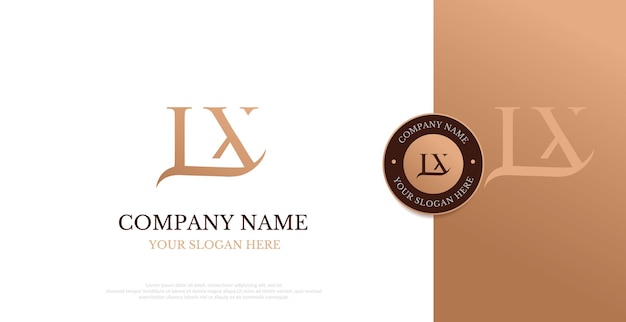 Initial LX Logo Design Vector