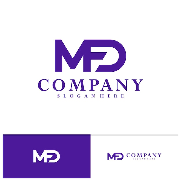 Initial m f d logo vector template creative m f d logo design concepts