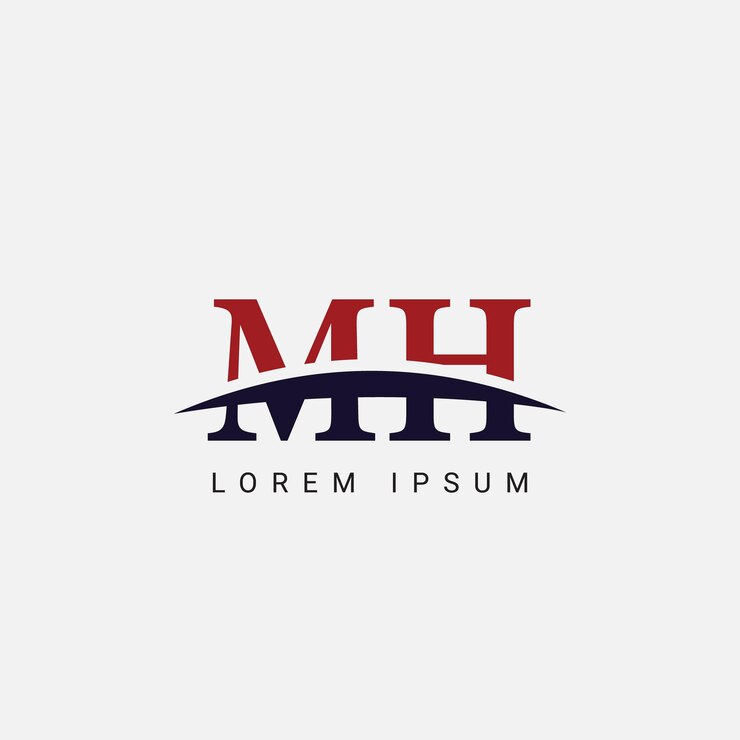 Vector initial m h mh letter logo design vector template graphic symbol for corporate business identity