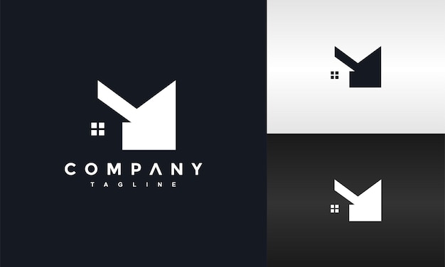 Vector initial m home logo