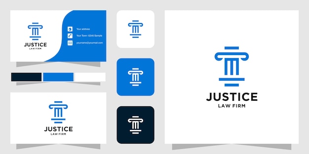 Initial m law firm logo template and business card