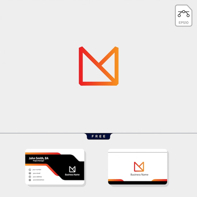 Initial M minimal logo template