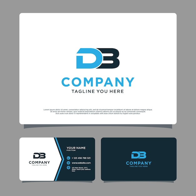 Initial modern letter logo design template DB