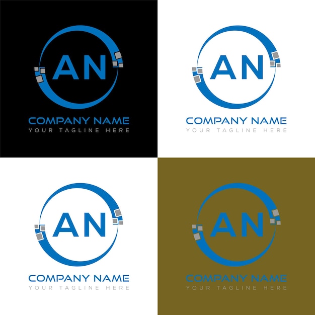 AN initial modern logo design vector icon template