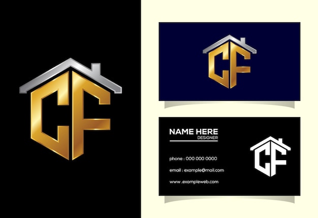 Initial Monogram Letter C F Logo Design. Graphic Alphabet Symbol For Corporate Business Identity