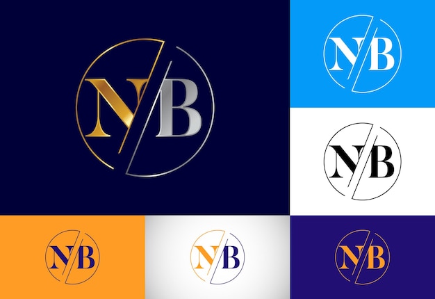 Initial Monogram Letter N B Logo Design Vector Graphic Alphabet Symbol For Corporate Business