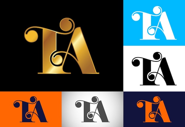 Initial Monogram Letter T A Logo Design Vector Graphic Alphabet Symbol For Corporate Business