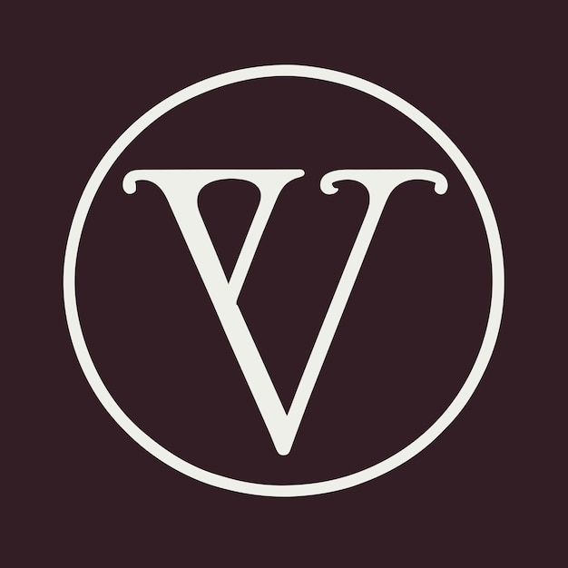 Начальная монограмма буква v дизайн логотипа векторная иконка винтажная буква а дизайн логотипа