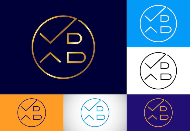 Начальная буква монограммы XB Дизайн логотипа Векторный шаблон Графический символ алфавита