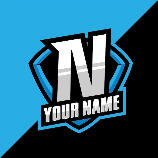 Вектор Первоначальный образец дизайна логотипа n gaming esport для вдохновения